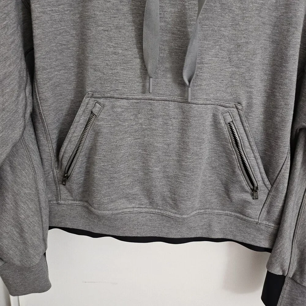 Athleta Sweater Womens Medium Gray Recover Hoodie Pullover Drawstring 599655 - Picture 6 of 10